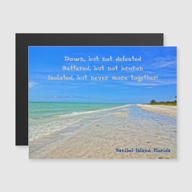 Sanibel Island Beach Hurricane Ian Magnetic Card   (Front/Back)