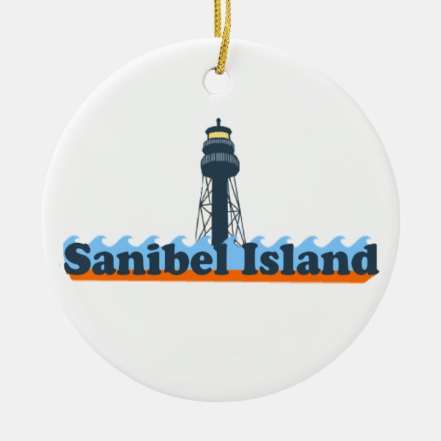 Sanibel Island Ceramic Tree Decoration (Front)