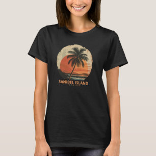 Sanibel Island FL Florida Palm Trees Sunset Beach T-Shirt