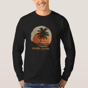 Sanibel Island FL Florida Palm Trees Sunset Beach T-Shirt