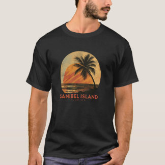 Sanibel Island FL Florida Palm Trees Sunset Beach T-Shirt
