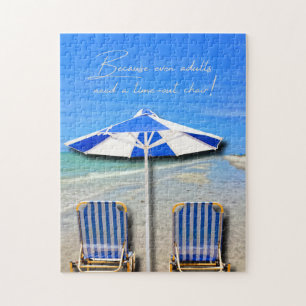 Sanibel Island Florida Beach Adult Time Out Chair Jigsaw Puzzle