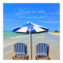Sanibel Island Florida Beach Adult Time Out Chair
