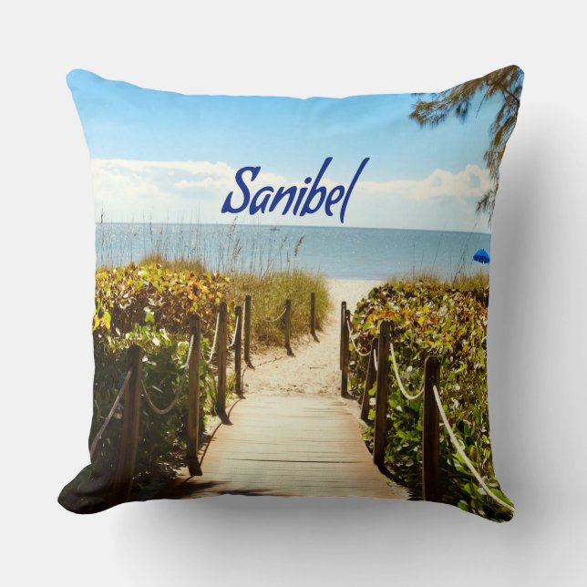 Sanibel Island Florida Beach Ocean Cushion (Front)