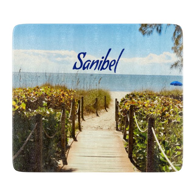 Sanibel Island Florida Beach Ocean Cutting Board (Front)