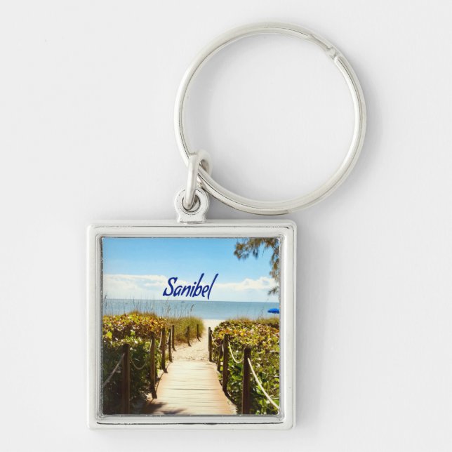 Sanibel Island Florida Beach Ocean Key Ring (Front)