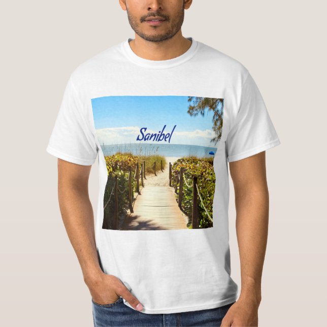 Sanibel Island Florida Beach Ocean T-Shirt (Front)
