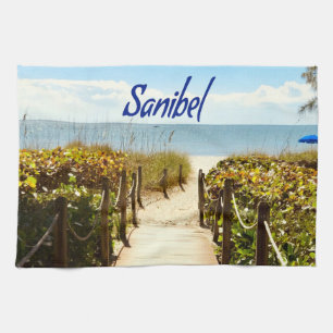 Sanibel Island Florida Beach Ocean Tea Towel
