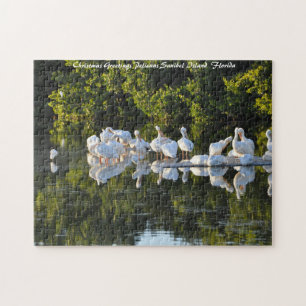 Sanibel Island  Florida. Christmas Greetings Jigsaw Puzzle