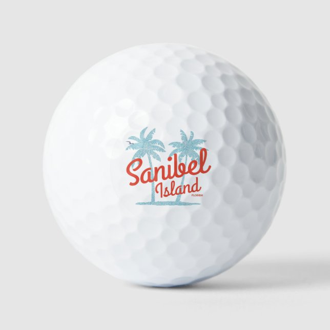 Sanibel Island Florida Gulf Coast Souvenir Golf Balls (Front)