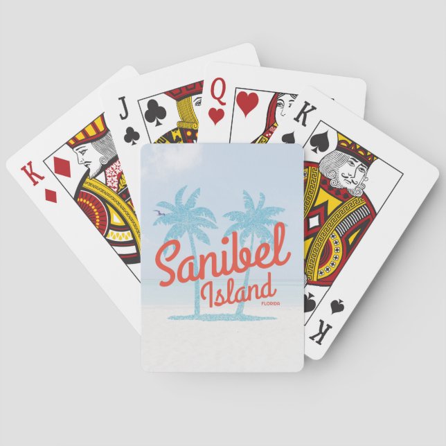Sanibel Island Florida Gulf Coast Souvenir Playing Cards (Back)