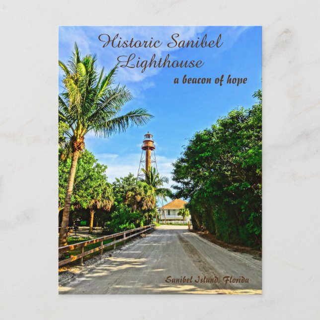 Sanibel Island Florida Lighthouse Beacon of Hope  Postcard (Front)