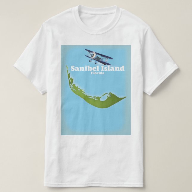 Sanibel Island Florida map T-Shirt (Design Front)