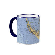 Sanibel Island, Florida Nautical Chart Coffee Mug