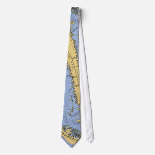 Sanibel Island Florida Nautical Chart Tie