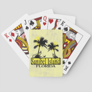 Sanibel Island Florida palm tree playing cards