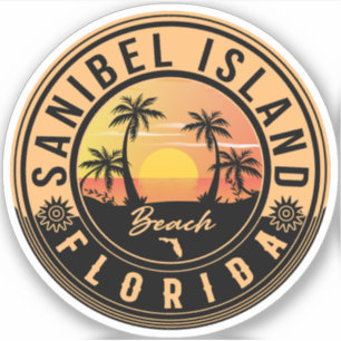 Sanibel Island Florida Retro Sunset Souvenirs