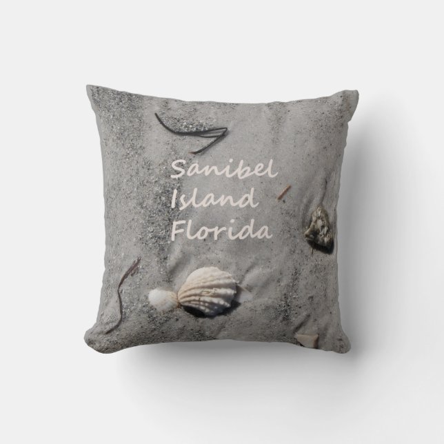 Sanibel Island Florida sand shells Cushion (Front)