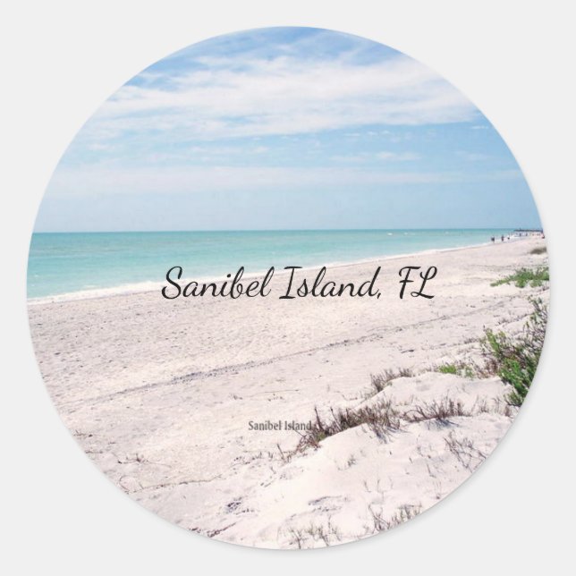 Sanibel Island, Florida scenic photograph Classic Round Sticker (Front)