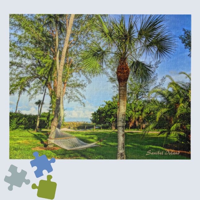 Sanibel Island Florida Tropical Hammock Palm Trees Jigsaw Puzzle (Creator Uploaded)