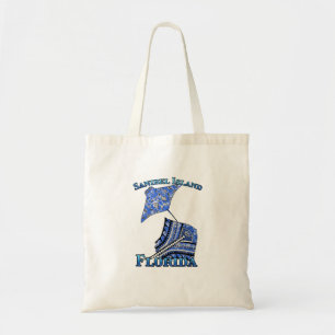 Sanibel Island Florida Vacation Tribal Stingray Tote Bag
