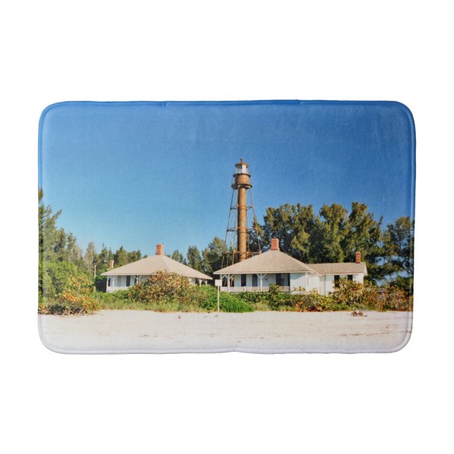 Sanibel Island Lighthouse, Florida Bath Mat (Front)