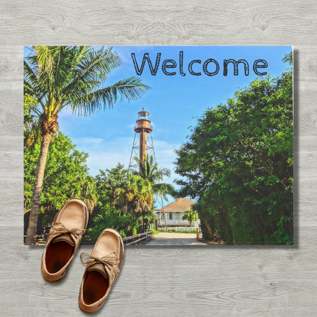 Sanibel Island Lighthouse Florida Gulf Coast Doormat (Creator Uploaded)