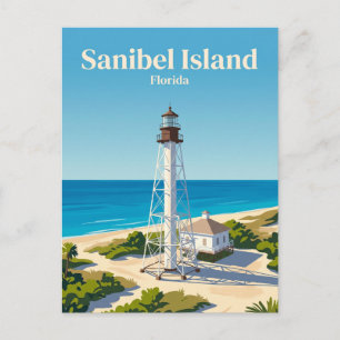 Sanibel Island Lighthouse USA Postcard
