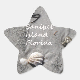 Sanibel Island Sand Shells Star Sticker