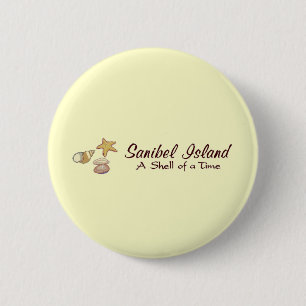 Sanibel Island Shells 6 Cm Round Badge