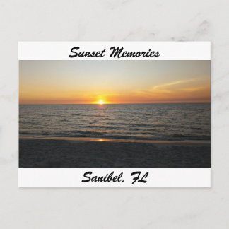 sanibel island sunset postcard