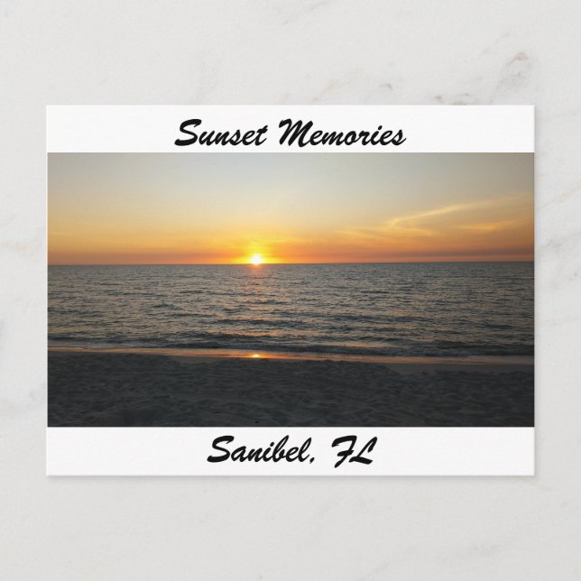 sanibel island sunset postcard (Front)