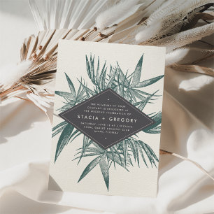 Sanibel Vintage Tropical Wedding Invitation