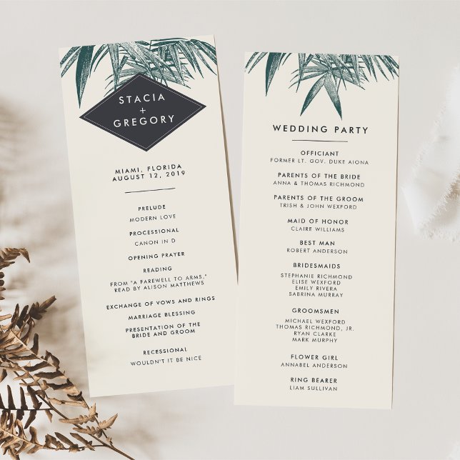 Sanibel | Vintage Tropical Wedding Program (Creator Uploaded)