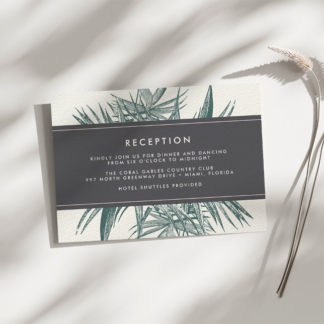 Sanibel | Vintage Tropical Wedding Reception Card (Creator Uploaded)