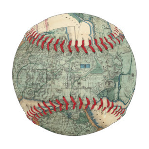 Sanitary and Topographical Map of New York City Baseball