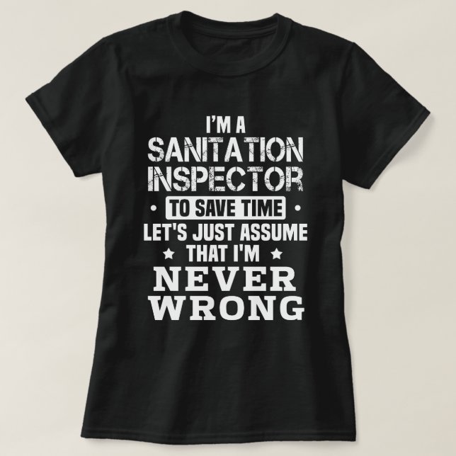 Sanitation Inspector T-Shirt (Design Front)