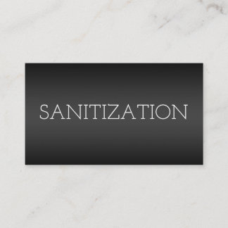 Sanitisation Disinfectant Black Business Card