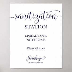 Sanitisation Station Spread Love Not Germs Sign