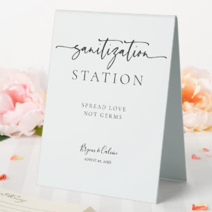 Sanitisation Wedding Sign Reception Decor B613