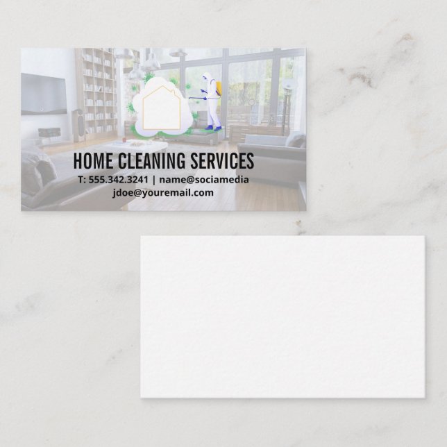 Sanitising Spray | Home Logo | House Interior Business Card (Front/Back)