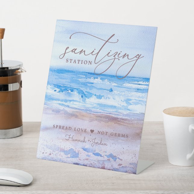 Sanitising Station Sign | Beach Seaside Dunes (In SItu)