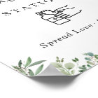 Sanitising Station Sign Greenery Eucalyptus Leaves