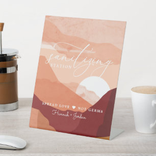 Sanitising Station Sign   Terra Cotta Desert