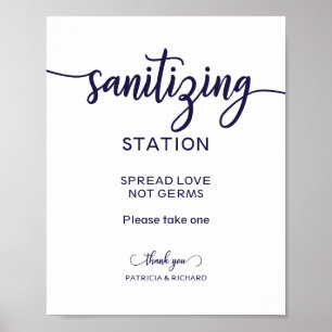 Sanitising Station Spread Love Not Germs Sign