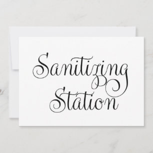 sanitising station Wedding Sign Invitation