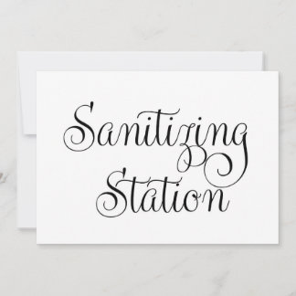 sanitising station Wedding Sign Invitation