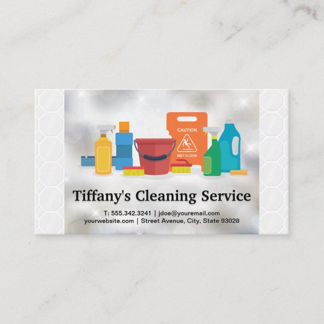 Sanitising Supplies | Tiles and Sparkle Business Card (Front)