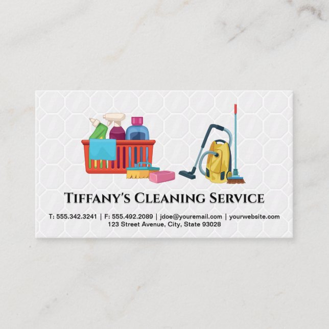 Sanitising Supplies | Tiles Business Card (Front)
