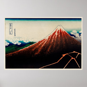 Sanka Hakuu by Katsushika Hokusai (Mount Fuji) Poster